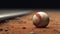 Playing baseball on a dirty infield with selective focus generated by AI