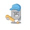 Playing baseball rom drive mascot isolated with cartoon