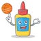 Playing basketball glue bottle character cartoon