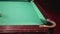 Playing billiard .Close-up shot of a man playing billiard