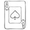 Playing card ace of spades. Face. Divination. Magic tricks. Poker. Bridge