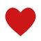 Playing card heart suit flat icon for apps and websites, stock v