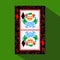 Playing card. the icon picture is easy. DIAMONT JACK JOKER NEW YEAR ELF. CHRISTMAS SUBJECT. about dark region boundary. a i