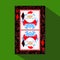 Playing card. the icon picture is easy. DIAMONT KING. NEW YEAR SANTA CLAUS. CHRISTMAS SUBJECT. about dark region boundary. a