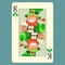 Playing card king green leprechaun St. Patrick day