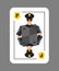 Playing card policeman. Conceptual new card police officer. Arr