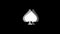 Playing card spades icon vintage twitched bad signal animation.