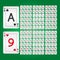 Playing Cards Alphabet and Digit Vector