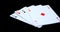 Playing cards arranged on poker table 4k