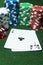 Playing cards Clubs Dice Poker chips