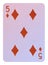 Playing cards, Five of diamonds