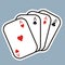 Playing cards. Four card symbols. Vector icon.