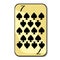 Playing cards suit seven spades. vector illustration