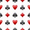 Playing Cards Suits Seamless Pattern