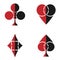 Playing cards suits symbols