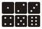 Playing dices, black silhouette, vector icon