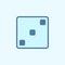 playing dorsum three field outline icon. Element of 2 color simple icon. Thin line icon for website design and development, app