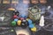 Playing Legends of Andor board game dices, figures and tiles, map