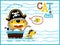 Playing pirates with funny animals cartoon vector