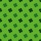 Playing, poker, blackjack cards symbol .Clover pattern green