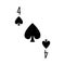 Playing poker card four icon image.