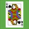 Playing poker card queen icon image.