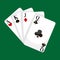 Playing Poker Cards Vector illustration, win gambling casino icon