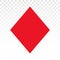 Playing poker a flat diamond card icon for applications and websites