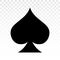 Playing poker a flat spade suit card icon for applications and websites