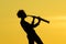 Playing saxophone silhouette