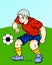 Playing soccer - defender