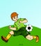 Playing soccer - tackle