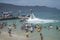 Playing sports FLYBOARD in Hon Tam, Nha Trang beach, travel Vietnam