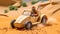 Playmobil Figure Driving Dune-buggy In Desert - Tabletop Wargaming Style