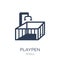 Playpen icon. Trendy flat vector Playpen icon on white background from People collection