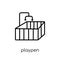 Playpen icon. Trendy modern flat linear vector Playpen icon on w