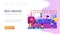 Playroom for kids concept landing page