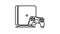PlayStation line icon on the Alpha Channel