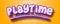 Playtime text, 3d purple editable font effect