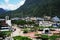 Plaza with an arch that expresses the entrance to the Amazon in the city of Tingo Maria, province of Leoncio Prado, Huanuco r