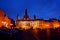 Plaza in the Ceske Budejovice night,Czech Republic