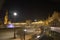 Plaza de Espana in Seville at night,with the lights of the street lamps