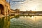 Plaza de Espana. Spanish square in the centre of old but magnificent Seville, Spain