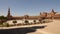 Plaza de Espana Square with tower shadow in Sevilla, Spain