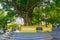 The Plaza Eugenio Maria de Hostos in old San Juan. Colonial architecture in San Juan, Puerto Rico