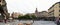 Plaza Mayor, in historic center, panoramic view, Segovia, Spain