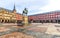 Plaza Mayor with statue of King Philips III in Madrid, Spain