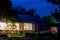 Pleasant atmosphere in a light-flooded house in the forest