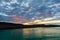 Pleasant sunset on Isla Lobos, Galapagos