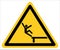 Please be careful of falling from high ground. sign